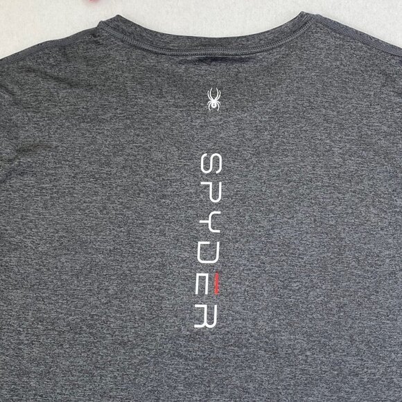 Spyder Swim Rashguard Shirt Mens size Medium Long Sleeve UPF 50+ Swimwear Gray - Picture 4 of 10